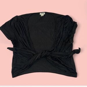 Garage Tie Crop Black Top